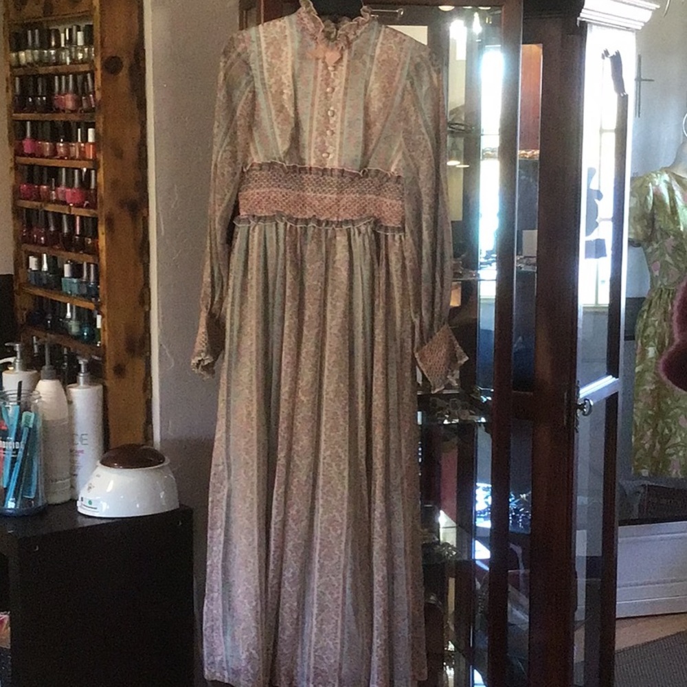 Vintage I Magnin Gunne Sax style maxi dress price firm